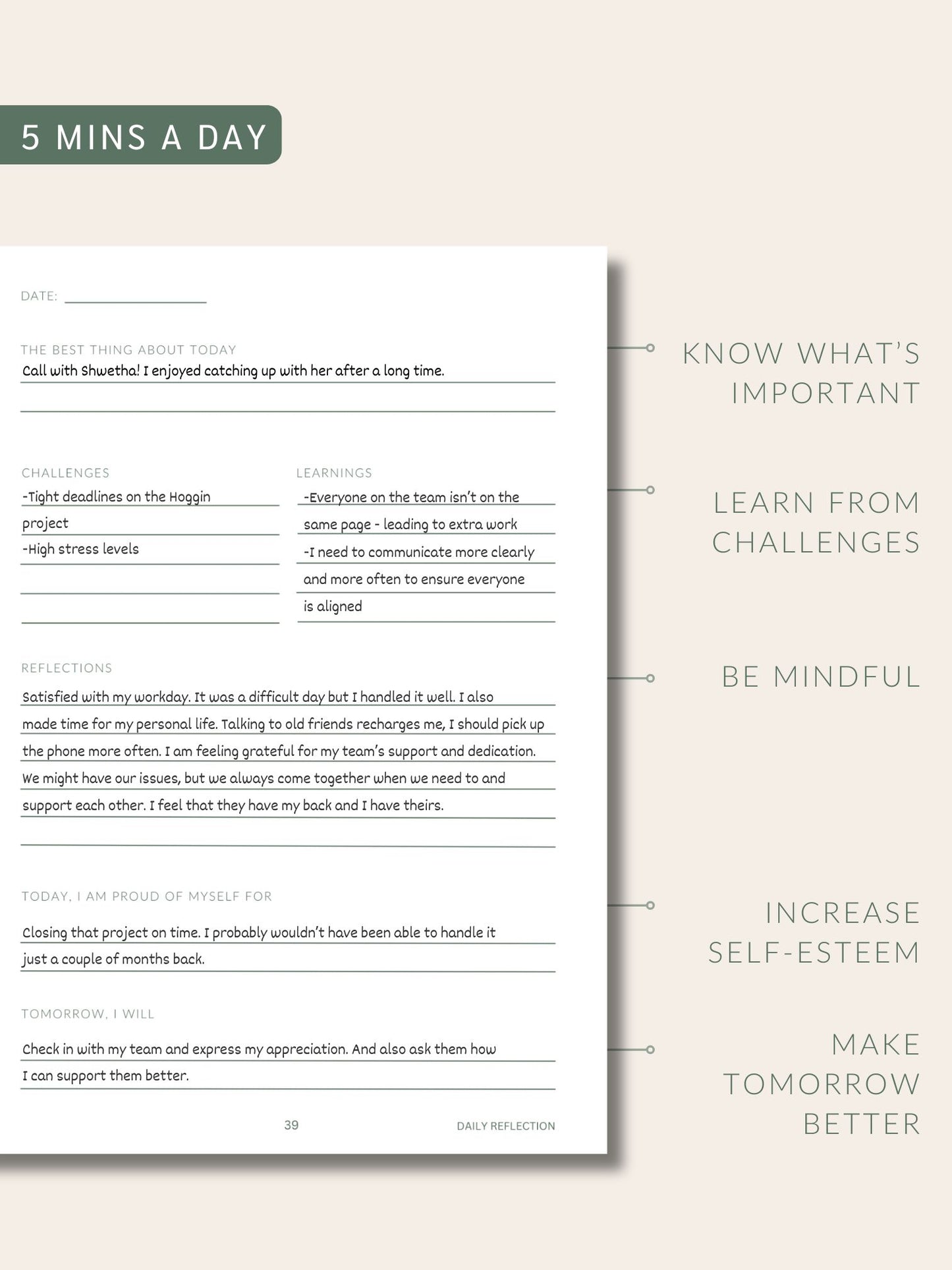 UNLOCK INSIGHTS | 5 Minute Evening Journal