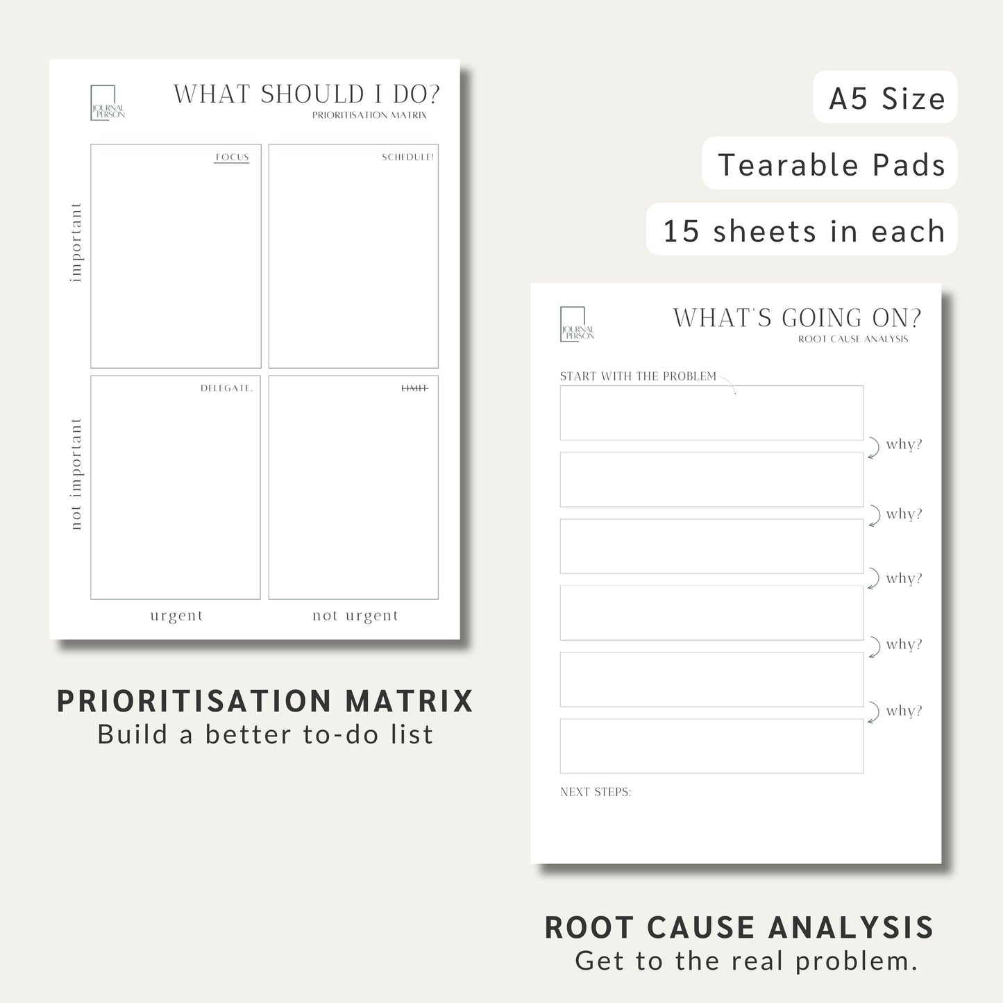 FAST FOCUS KIT | Tear-off Decision Making Pads