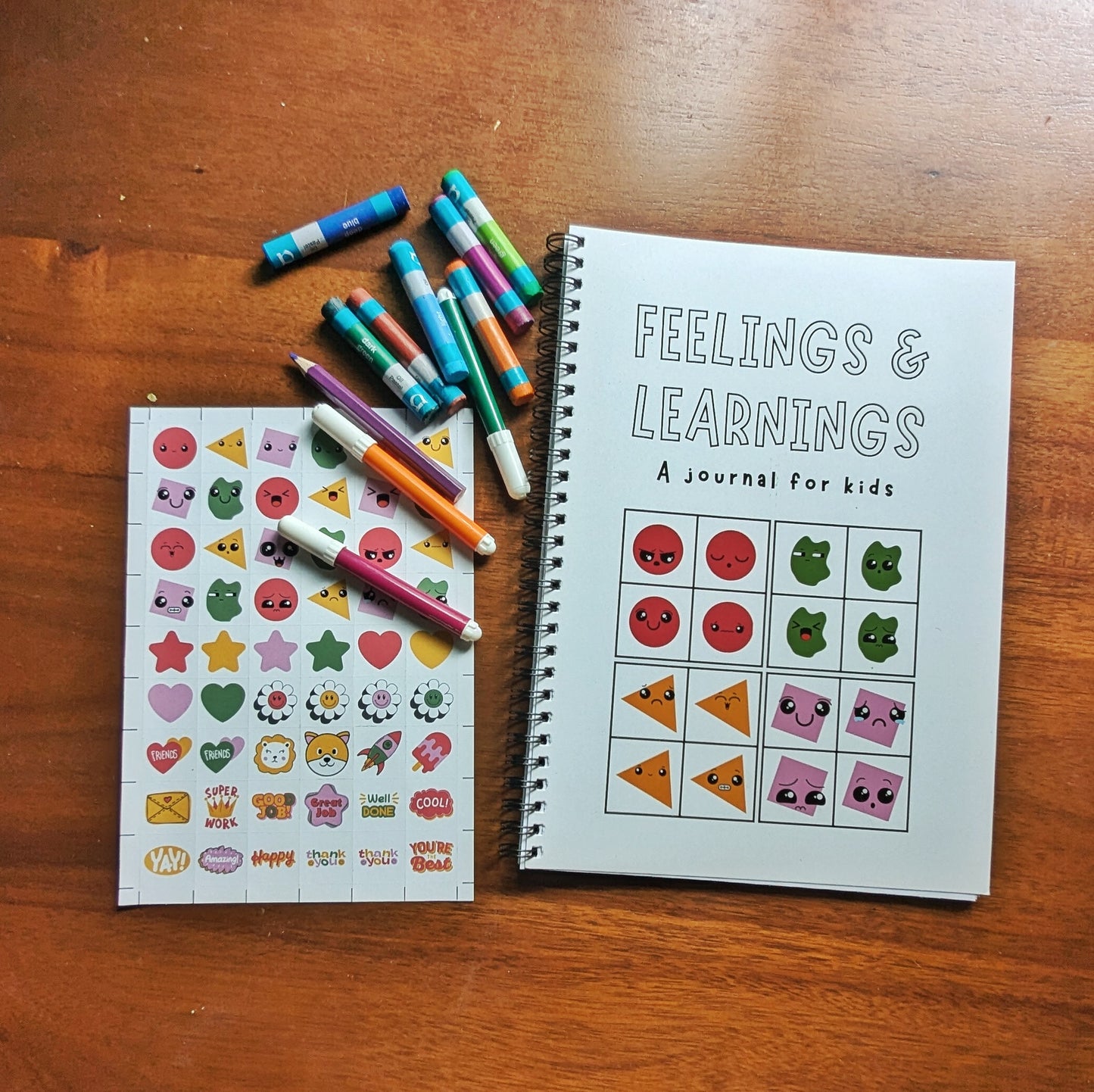 Feelings & Learnings - Daily journal for kids