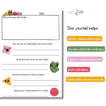 Feelings & Learnings - Daily journal for kids