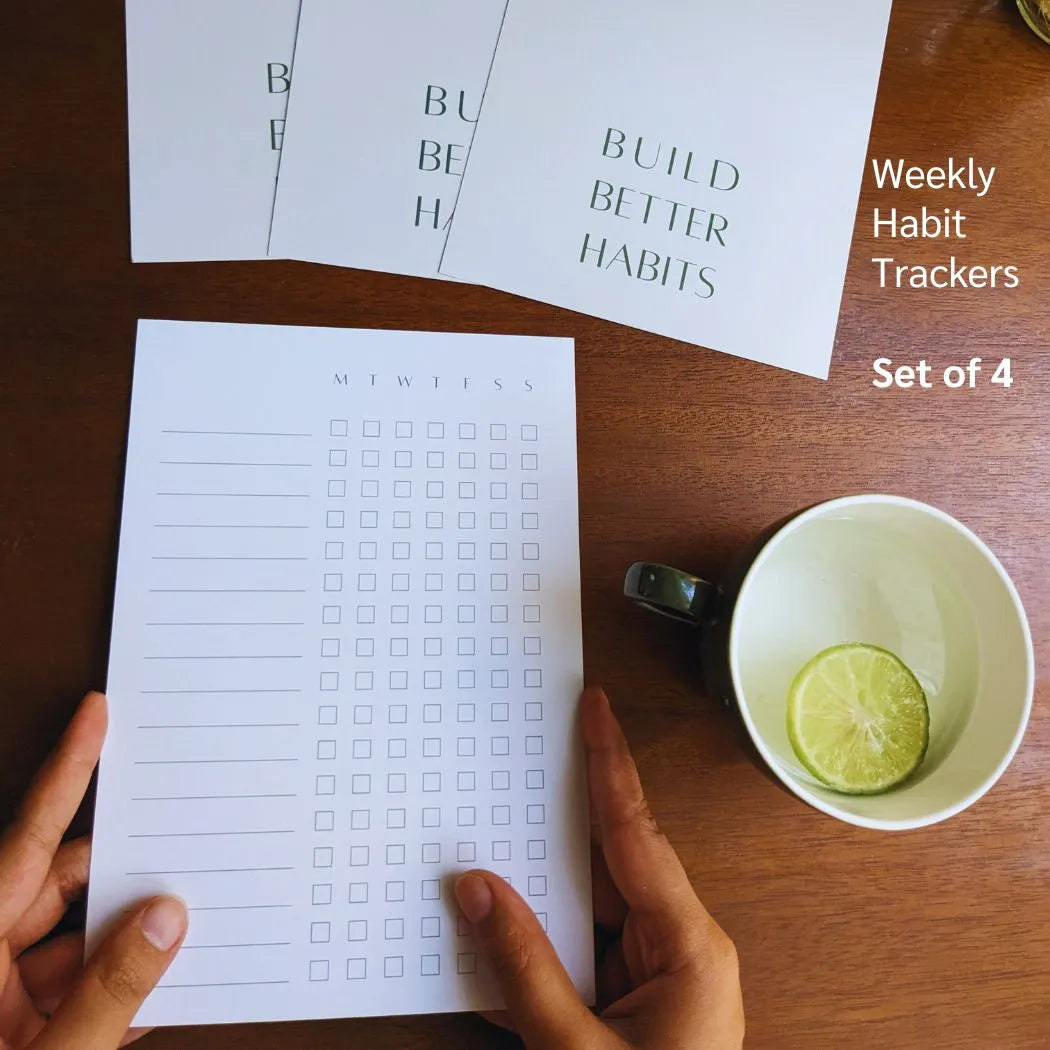 BUILD BETTER HABITS | Set of 4 Weekly Habit Trackers