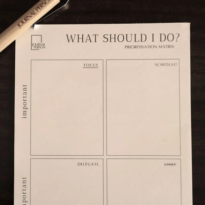 What Should I do? Prioritisation Pad