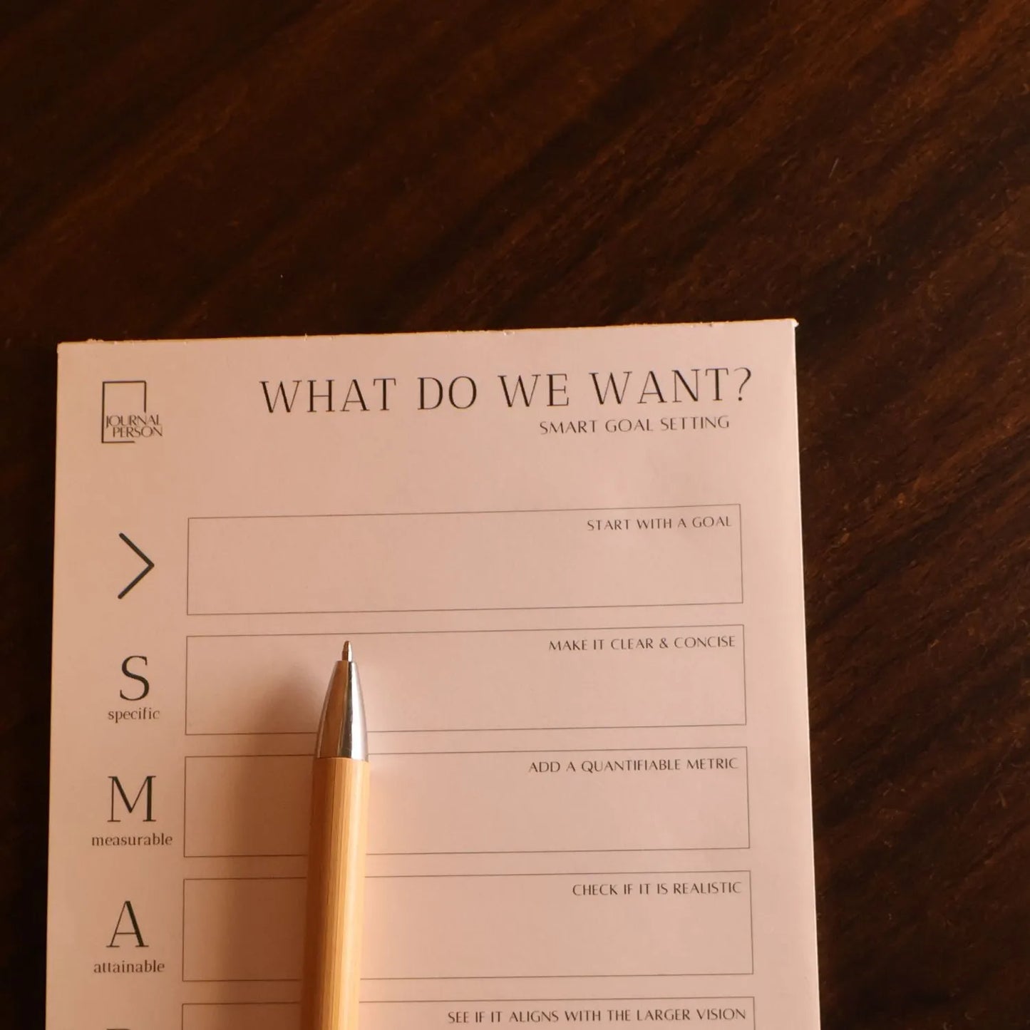 What do we want? Smart Goals Pad