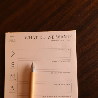 What do we want? Smart Goals Pad
