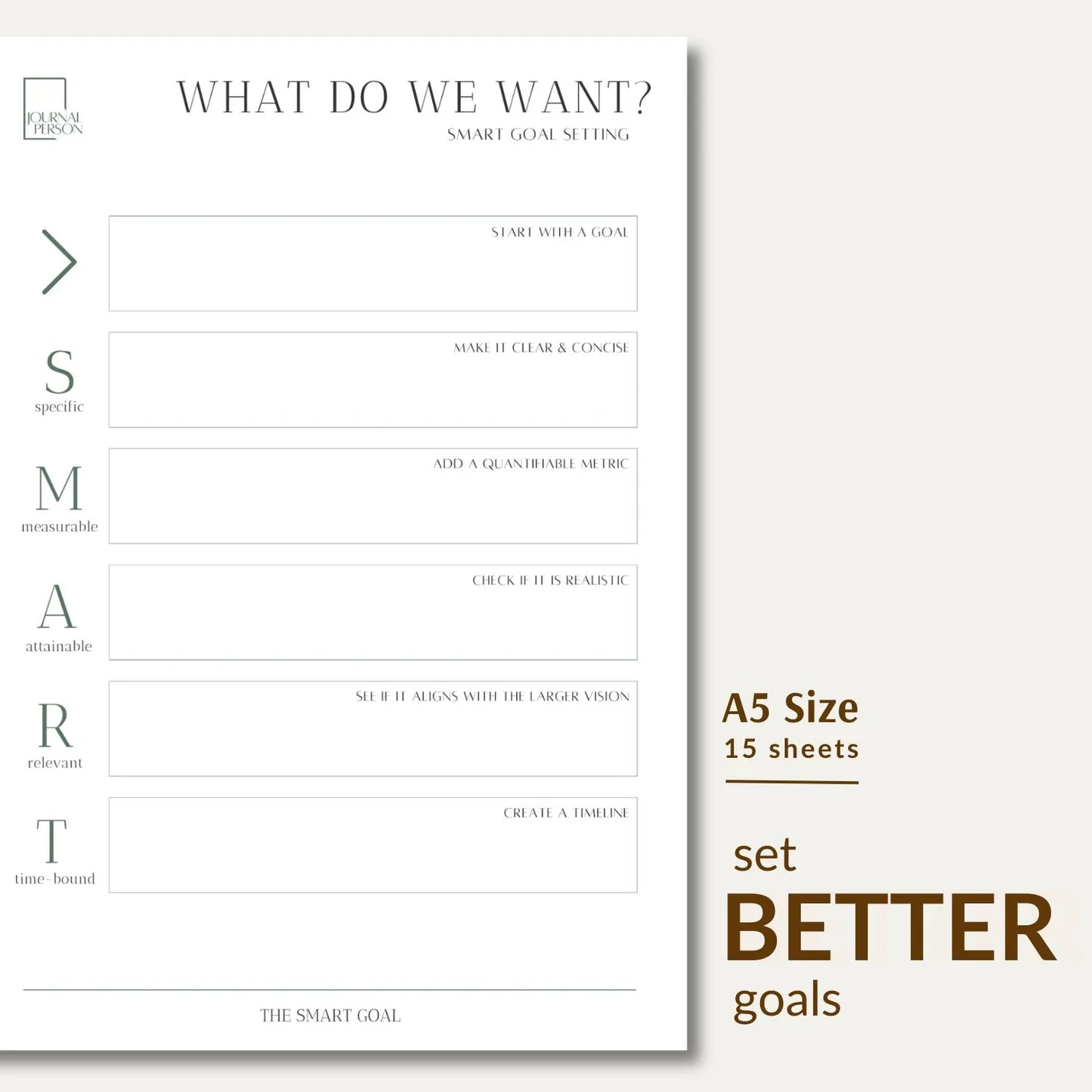 What do we want? Smart Goals Pad