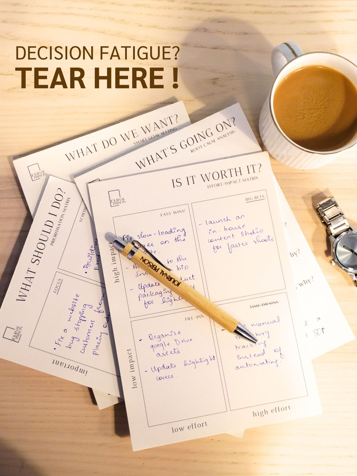 FAST FOCUS KIT | Tear-off Decision Making Pads