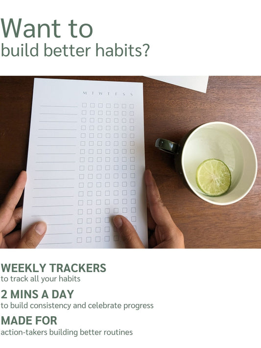 BUILD BETTER HABITS | Set of 4 Weekly Habit Trackers